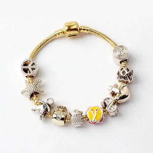 PanjiaNew Tropical Ocean Bead Bracelet Anchor Money Bag Design Couple Gift