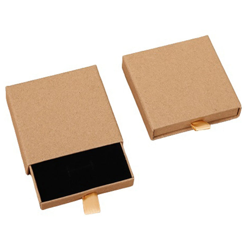 Jewelry Storage Box Brown 8X8X1.7cm