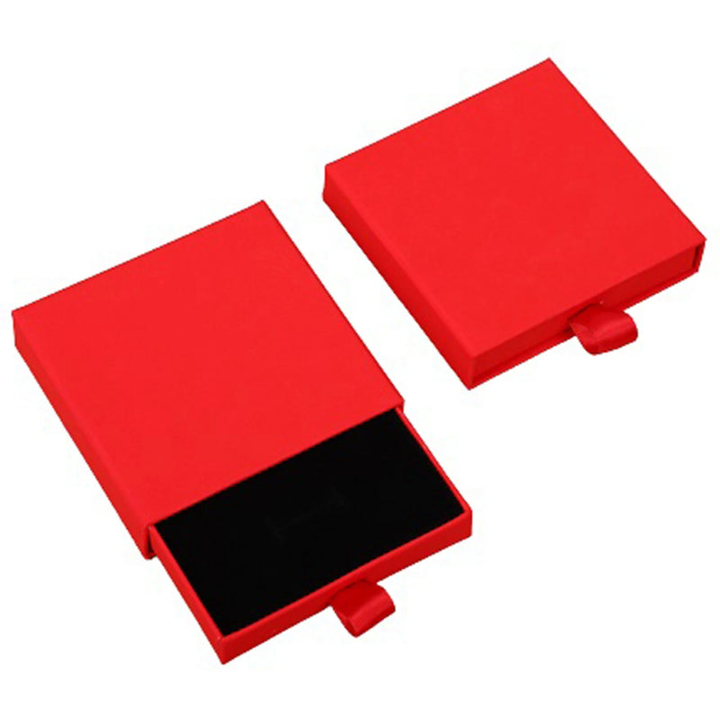 Red Jewelry Storage Box 8X8X1.7cm