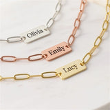 Stainless Steel Paperclip Chain Bracelet for Men