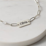 Stainless Steel Paperclip Chain Bracelet for Men