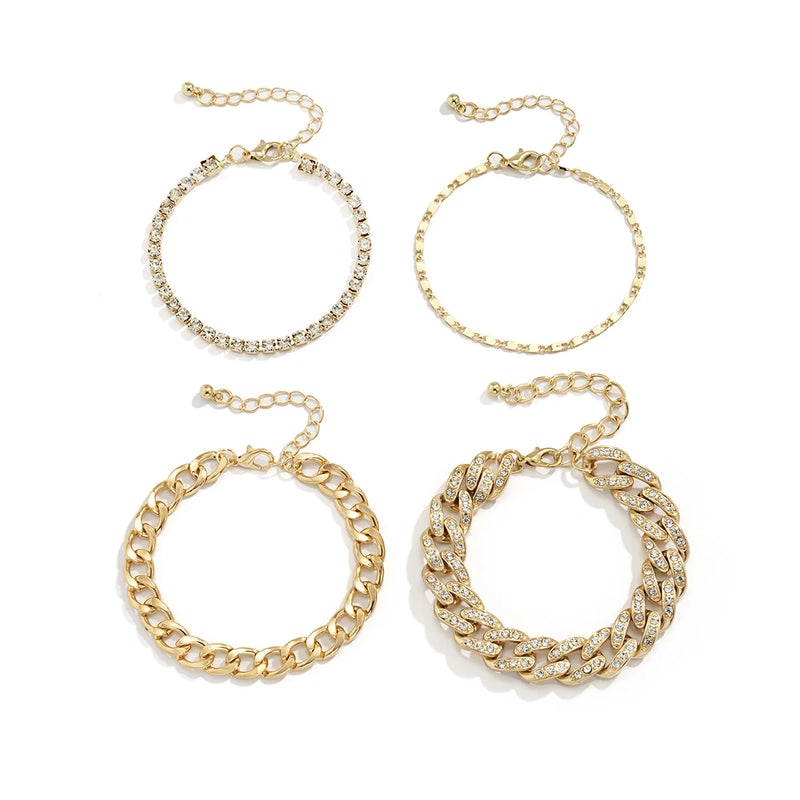 Gold Stainless Steel Paperclip Chain Bracelet for Women