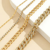 Gold Stainless Steel Paperclip Chain Bracelet for Women