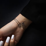 Paperclip Safety Pin Open Cuff Bangle Stainless Steel Adjustable Unusual Punk