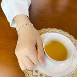 Colorful Link Chain 925 Sterling Silver Bracelet for Women