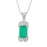 Paraiba Tourmaline Pendant High Necklace for Women Retro Line Jewelry