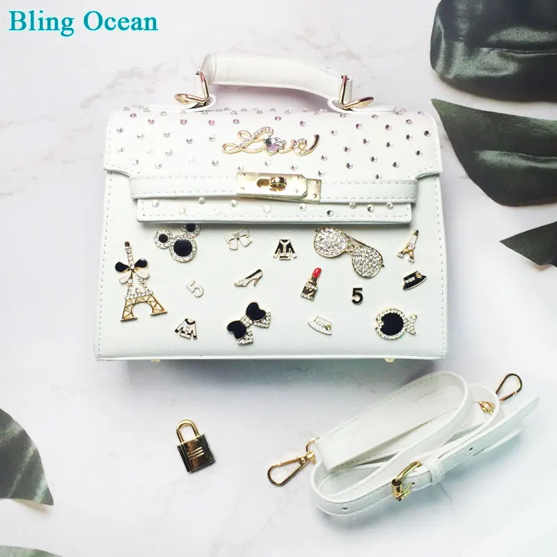 Paris Rhinestone Shoulder Bag Clutch for Women