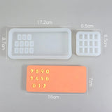 Parking Number Plate Mold Silicone Epoxy Resin Casting Pendant Mold