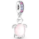 Octopus Parrot Chameleon Bubble Tea Pendant Charm 925 Sterling Silver