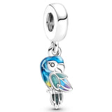 Octopus Parrot Chameleon Bubble Tea Pendant Charm 925 Sterling Silver