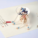 Parrot Style Pearls Beads Hairpins Side Clips Hairgrips Women Hanfu Dress