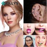 5pairs Magnetic False Nose Hoop Reusable Nose Ring