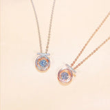 Zircon Rose Pendant Necklace Jewelry For Women Bridesmaid