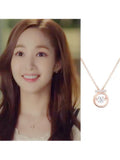 Zircon Rose Pendant Necklace Jewelry For Women Bridesmaid