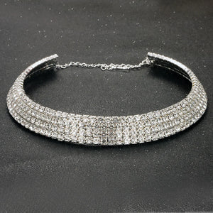 Rhinestone Torques Charm Necklace For Women Gift