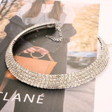 Rhinestone Torques Charm Necklace For Women Gift