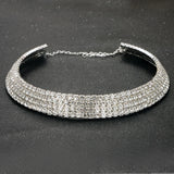 Rhinestone Torques Charm Necklace For Women Gift