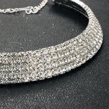 Rhinestone Torques Charm Necklace For Women Gift