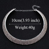 Rhinestone Torques Charm Necklace For Women Gift