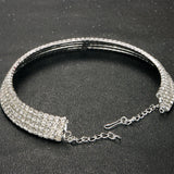 Rhinestone Torques Charm Necklace For Women Gift