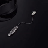 925 Silver Asymmetric Stud Earrings Retro Matte Black-Gray Plated