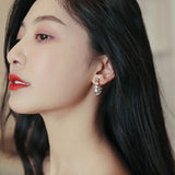 Opal Hoop Earrings for Party Girls, Unusual and Elegant, Women's Temperament