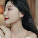 Opal Hoop Earrings for Party Girls, Unusual and Elegant, Women's Temperament