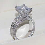 Vintage CZ Engagement Silver Ring for Daily Wear