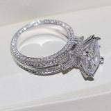 Vintage CZ Engagement Silver Ring for Daily Wear