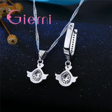 Animal Shape Bird Earring Ring Set 925 Sterling Silver