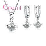 Animal Shape Bird Earring Ring Set 925 Sterling Silver