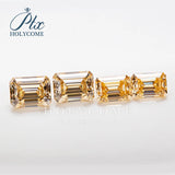 Certified Champagne Emerald Cut Moissanite Diamond Tester