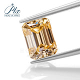 Certified Champagne Emerald Cut Moissanite Diamond Tester