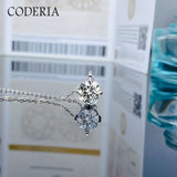 Moissanite Sterling Silver Necklace Sparkling Party Jewelry for Women