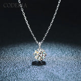 Moissanite Sterling Silver Necklace Sparkling Party Jewelry for Women