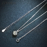 Moissanite Sterling Silver Necklace Sparkling Party Jewelry for Women
