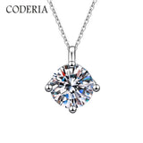 Moissanite Sterling Silver Necklace Sparkling Party Jewelry for Women