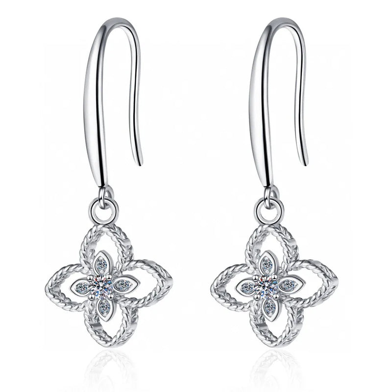 Diamond Test Moissanite Earrings 925 Silver 0.08ct