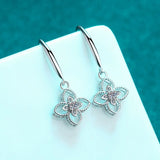 Diamond Test Moissanite Earrings 925 Silver 0.08ct