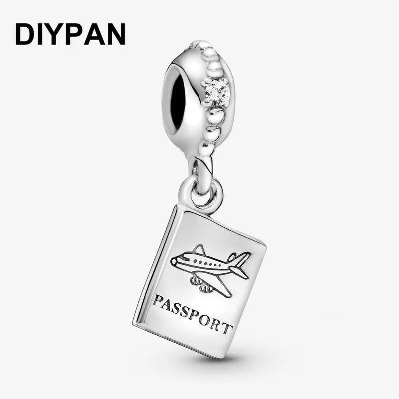Passport Travel Dangle Charm for Bracelet&Bangle