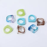 Exaggerated Gradient Resin Ring for Index Finger