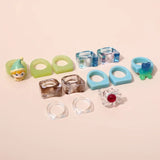 Exaggerated Gradient Resin Ring for Index Finger
