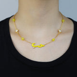 Colorful Love Letter Beads Star Charm Women Necklace