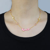Colorful Love Letter Beads Star Charm Women Necklace