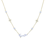 Colorful Love Letter Beads Star Charm Women Necklace
