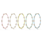Pastel Neon Enamel Colorful Sparkling CZ 40mm Big Hoop Earring