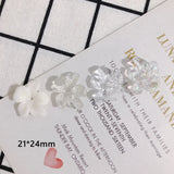 Fresh Floral Resin Pendant Earring Nail Accessories 10pcs