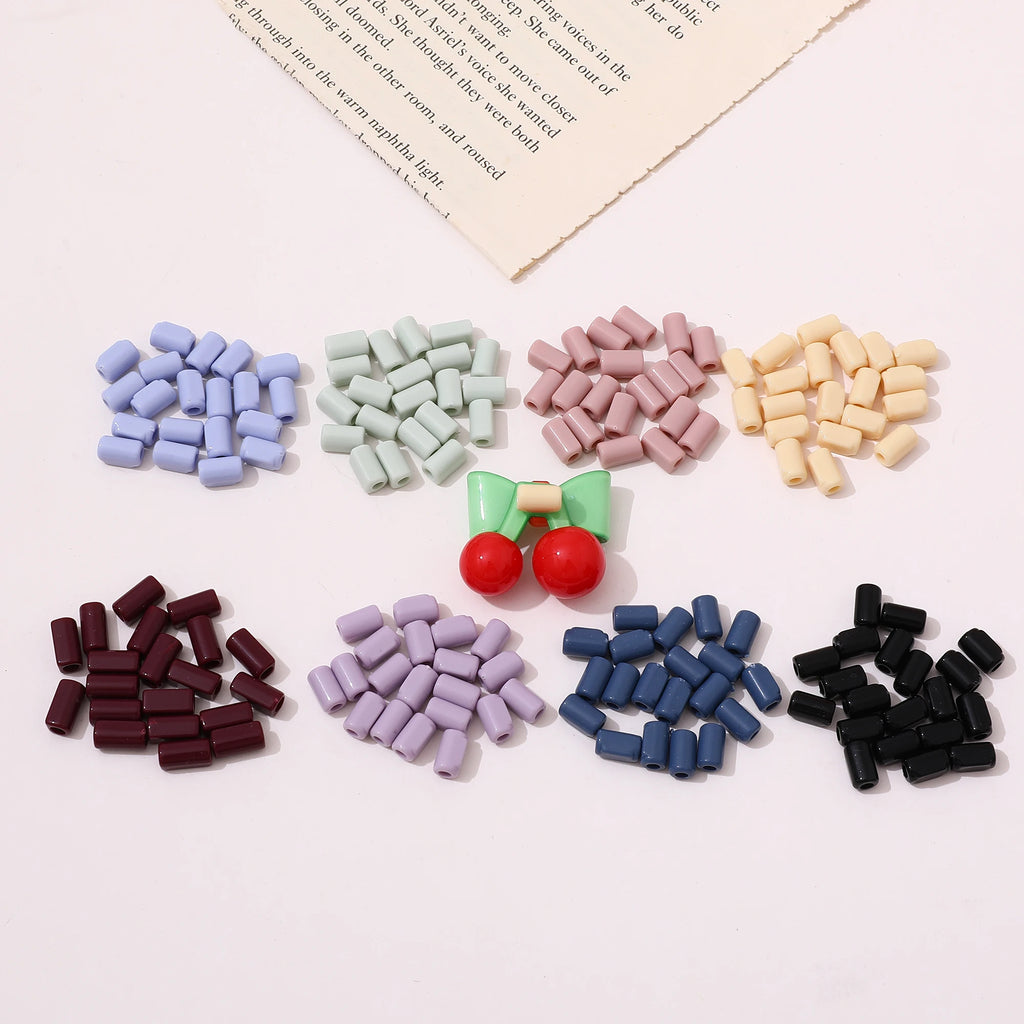 Small Square Tube Perforated Beads for DIY Jewelry