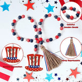 Patriotic Wood Bead Garland 4th Of July Independence Day Decor