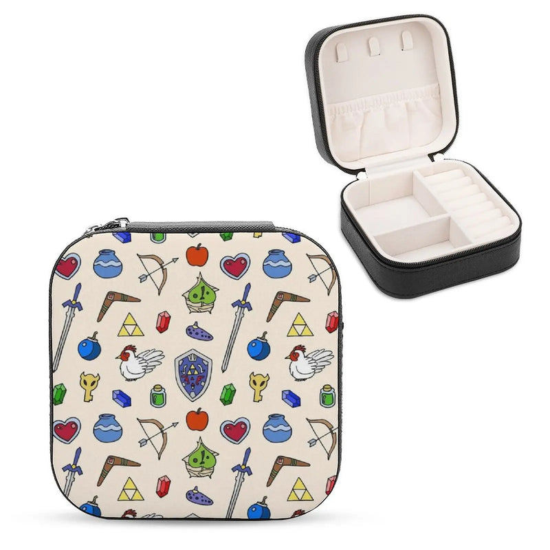Pattern Jewelry Storage Box Organizer Travel Portable Jewelry Case Boxes